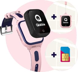 Qlokkie Kiddo GO PLUS - GPS Horloge kind - GPS Tracker kind - Videobellen - Veiligheidsgebied instellen - SOS Alarmfuncties - Smartwatch kinderen - Inclusief simkaart en mobiele app - Roze — thumbnail 1
