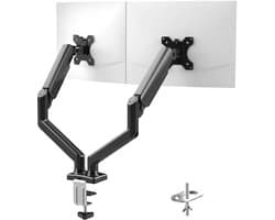 Monitorarm voor 2 Schermen - Verstelbaar en Ruimtebesparend - Voor Ergonomisch en Productief Werken - Geschikt voor Diverse Formaten - Sterk en Flexibel Design - Ideaal voor Thuiswerkplek of Kantoor