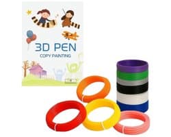 Goodz4All 50 Meter 3D Pen Vullingen 3D Printer Filament PLA en Patronenboek met 40 Sjablonen en Handige Overtrekkaart - DIY - Knutselen - Tekenset - Educatief speelgoed - 1.75 MM