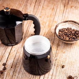 Kinghoff Aluminium Espressokoffiezetapparaat KH-1883 – 6 Kopjes – Zwart – Geschikt voor Inductie - Percolator - 300ml — thumbnail 4