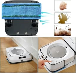 5 x Wasbare dweildoeken voor dweilrobot - maat: 28 cm x 10.4 cm - accessoires compatibel met Braava Jet M6 - iRobot - vervanging van hoge kwaliteit - microvezel - dweilpads - dweilrobot - Passen niet op de elektrische dweilen. — thumbnail 3