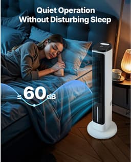 Torenventilator met Verstelbare Snelheid – Stille Werking – 70° Oscillatie – Timerfunctie en Afstandsbediening – Voor Binnengebruik in Slaapkamers, Kantoren en Woningen — thumbnail 4
