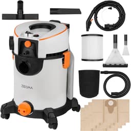 Zeegma Wash 1400W – Krachtige stofzuiger met wasfunctie – Tapijtreiniger en bekledingreiniger – Waterstofzuiger met HEPA-filter – Inclusief 3 extra stofzuigerzakken 20L – Voor auto, meubels en vloeren – Blaasfunctie – 4L tank – 13m bereik – Waszuiger — thumbnail 1