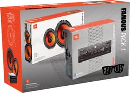 JBL Famous Pack 1 – Autoradio Celebrity100 + Stage1 62F Autospeakers– USB/SD/FM – 4×50 W + 400 W Pieken – Complete Car Audio Upgrade — thumbnail 1