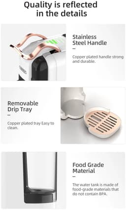 HiBREW 5-in-1 Koffiezetapparaat – Voor Nespresso®, Dolce Gusto®, ESE Pods, Kcup® & Gemalen Koffie – 20 Bar – Hot/Cold – 600ml – H2B – CE Gecertificeerd — thumbnail 3