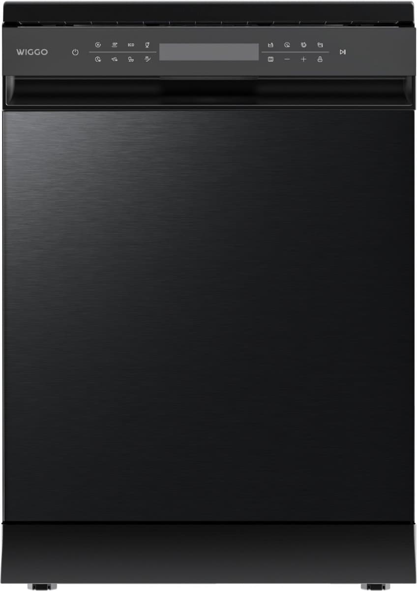 【Vakantiegeld Coupon Deal】Wiggo 60cm Full-size Freestanding Dishwasher Dark Inox Energy B — afbeelding 1