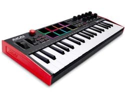 Akai Professional MPK Mini Plus - USB MIDI-keyboardcontroller met 37 minitoetsen, 8 MPC-pads, sequencer, MIDI/CV/Gate I/O, muziekproductiesoftware en Native Instruments Sound Package