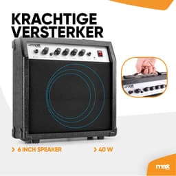 Elektrische gitaar met gitaar versterker - MAX Gigkit - 4/4 - Perfect voor beginners - incl. gitaar stemapparaat, gitaartas en plectrum - Petrol — thumbnail 5
