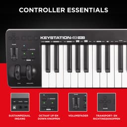 M-Audio Keystation 49 MKIII - 49-toetsen USB MIDI-Keyboard Controller met Pitch- / Modulatiewielen, Plug & Play (Mac/PC) Connectiviteit, Gratis Online / App-lessen en Softwareproductiesuite Inbegrepen — thumbnail 4