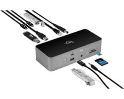 OWC 11-Port Thunderbolt 5 Dock - 4x TB5, 3x USB-A, 1x Ethernet, 1x Audio, 2x SD reader - 2.5GB