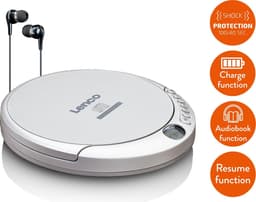 Lenco CD-201SI Discman - Draagbare CD-MP3 Speler met Anti-Shock bescherming - Zilver — thumbnail 5