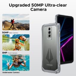 DOOGEE Blade 10 Pro Energy 4.5G - Robuuste Telefoon - Smartphone - 32 GB RAM+256 ROM（2TB/TF) - Android 15 - 6,56-inch HD+ 90Hz - 6150mAh/18W - IP68 - 10.7mm - Face ID - NFC - GPS - Zilver — thumbnail 5