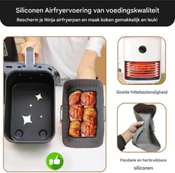 EXCITAT Siliconen Airfryer Liners - Airfryer Mallen - Airfryer Accessoires - voor Innsky, Princess Airfryers - 2 stuks — thumbnail 4