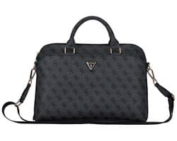 Guess Laptop Tas 15 Inch 4G Ritsvak Voor Macbook Pro Air Zwart