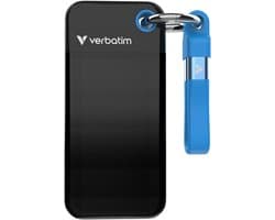 Verbatim | SSD | Extern | 2 TB | USB 3.2 | USB-C | Portable | Zwart-Blauw