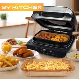 Allecto Premium - Luchtfriteuse Liners voor Airfryer - Grote Wegwerp Papieren Voeringen - Accessoires voor Ninja Grill - 100 stuks — thumbnail 3