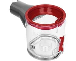 Cuhostki - 1 Stuk Stofbak voor Dyson V8 V7 - Transparant + Rood + Zwart - Vervangend Stofemmer voor Dyson V7 (SV11) V8 (SV10) - Handheld Draadloze Stofzuiger Accessoire