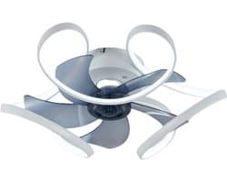 Nivard Plafondventilator - Met Verlichting - Plafond Ventilator - Met Lamp - Plafonniere Met Ventilator - Met Licht - Wit - 50cm