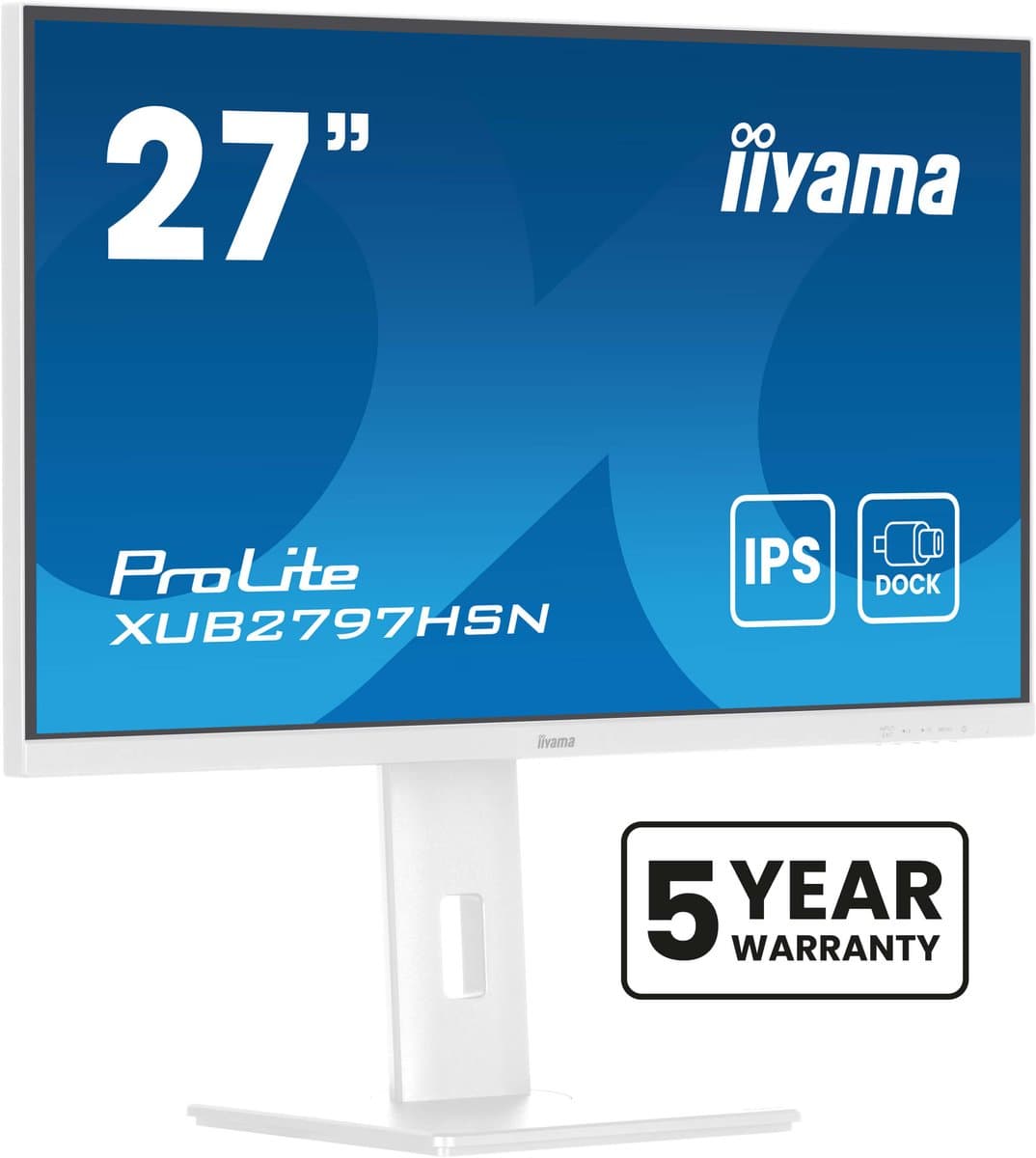 iiyama ProLite XUB2797HSN-W2 68,6 cm IPS-technologiepaneel met USB-C dock en RJ45 (LAN) — afbeelding 1