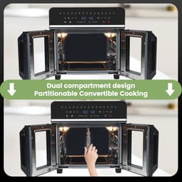 Ohana DT - Airfryer Oven - Heteluchtfriteuse - Heteluchtoven - XXL - 23L - 15 Programma's - 2200W - LED Display -Zwart — thumbnail 4