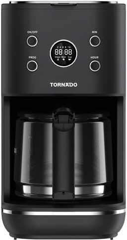 Tornado TCM-9459-GS - Filterkoffiezetapparaat - 1,5L - 12 Kopjes - Retro - Zwart — thumbnail 1