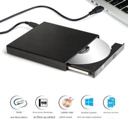 Externe DVD Speler – COMBO CD Brander – USB Plug & Play – Compatibel met CD, DVD, MP3 – Voor Laptop & PC – Zwart – Compact Formaat – 1 Stuk — thumbnail 2
