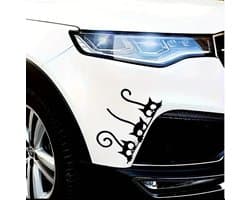 GoedeDoelen.Shop | Autosticker Cats | Katten Sticker | Bumpersticker | Afmeting: 15 x 11 CM | Weerbestendig | Poezen Sticker | Laptop Sticker | Scootersticker | Sticker