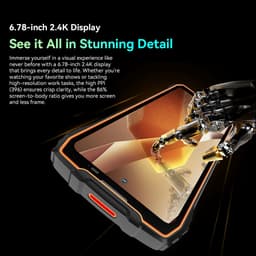 Blackview BL7000 - AI Robuuste Smartphone - 5G - 24GB + 256GB - Met Oplaadstation - 6.78 inch 120Hz - Robuuste Telefoon - IP68 Waterdicht - Nachtzicht - Android 15 - NFC - Oranje — thumbnail 3