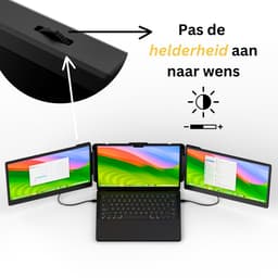 Portable Monitor 14 Inch Tri Screen - Gratis Reistas - Laptop scherm extender - Draagbare monitor - 14 inch monitor - Extra scherm laptop - Draagbare monitor voor laptop - tri screen monitor - portable beeldscherm - USB Monitor — thumbnail 4