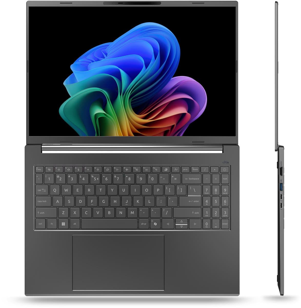 "Acer Aspire 16 AI A16-61M-R1B1 Copilot+ PC AMD Ryzen AI 7 350 Laptop 40,6 cm (16"") WUXGA 16 GB LPDDR5x-SDRAM 512 GB SSD Wi-Fi 6E (802.11ax) Windows 11 Home Grijs" — afbeelding 1