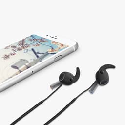 kwmobile Strap Compatible with Samsung Galaxy Buds 3 Pro - Silicone Cord Holder for Wireless Earphones - Black — thumbnail 2