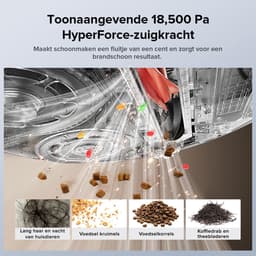 Roborock Qrevo Edge S5A robotstofzuiger - 18500Pa - met dweilfunctie&Liftable mop - anti-verstrengeling - obstakelvermijding - individuele tapijtstrategie - ultradun design - 75 °C heet water mopwas - Zelfreinigend - Zwart - S8 Pro Ultra upgrade — thumbnail 4