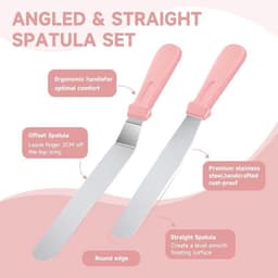Roze set (totaal 137 stuks) Taartdraaiplateau, Taartdecoratie, Spuitmondjes, Spuitzakken, Taartdraaiplateauset — thumbnail 3