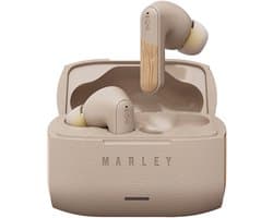 House of Marley Trenchtown ANC Draadloze Oordopjes - Oortjes Draadloos - Bluetooth - 24 uur Batterijduur - Hybrid Active Noise Cancelling - Eco Friendly Design - Cream