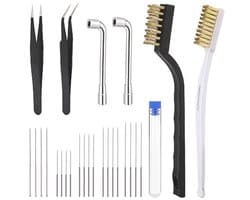 3D-printer mondstukreinigingsset - 26 stuks accessoires met reinigingsnaalden, borstel en pincet
