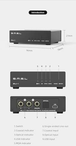Hi-Res Audio Decoder met DSD512 en 768kHz - 32Bit DAC — thumbnail 5