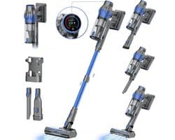 Chesto T1 Steelstofzuiger Draadloos 400W – 35.000 Pa – Ultralicht – LED-zuigmond – 3 Opzetstukken