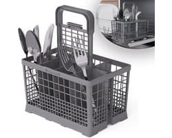 Bestekmand Vaatwasser Universeel - Vaatwasmachine - Bestekmand vaatwasser - Bestekbak vaatwasser - Afwasmachine - Cutlery Basket - Removable Basket - Plastic Basket - Compatible with Various Brands - With Removable Handle -For Many Dishwashers -Grijs
