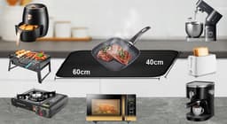 Airfryer Mat - Siliconen kookplaat beschermer - 60x40cm - Hittebestendig tot 560°C - Voor Airfryer, Oven & Barbecue - Makkelijk Schoon Te Maken & Anti-slip — thumbnail 10