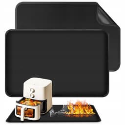 Airfryer Mat - Siliconen kookplaat beschermer - 60x40cm - Hittebestendig tot 560°C - Voor Airfryer, Oven & Barbecue - Makkelijk Schoon Te Maken & Anti-slip — thumbnail 1