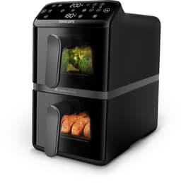 Philips 4000 Series Dual-Stacked Dubbele Airfryer – NA460/00 - 2 Lades (Sync) – 10 L – Tot 6 Personen – Bespaart 45% Ruimte — thumbnail 2