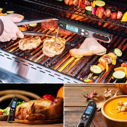 Mmgoqqt - 1 Stuk Voedselthermometer - Digitale Keukenthermometer - Zwart - Standard - Voor Koken, Bakken, Grillen, Bbq En Airfryer - Nauwkeurige Temperatuurmeting — thumbnail 2