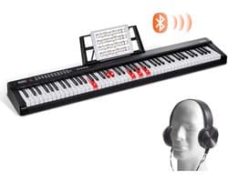VEVOR Digitaal Toetsenbord met 88 Toetsen Elektrische Piano Digitale Piano 1000 Ritmes