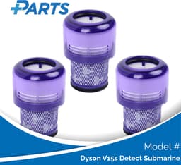 Dyson V15s Detect Submarine Filters (3 Stuks, Plus.Parts® alternatief voor 970013-02) — thumbnail 1