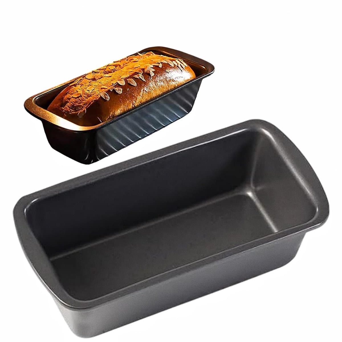 Mini broodbakvorm - antiaanbaklaag voor eenvoudig uit de vorm halen - bananenbroodbakvorm - 21*21*9,50 cm - geschikt voor bakliefhebbers om te maken in de oven of airfryer. — afbeelding 1