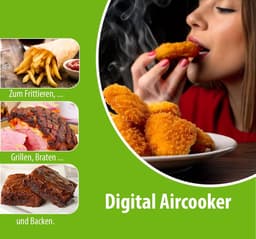Smart Kitchen Heteluchtfriteuse 3.3L Kleine Airfryer voor Compacte Keukens – Mini Aircooker met LED Touch Display, 9 Programma’s, Automatische Uitschakeling | Gezond Frituren met 90% Minder Olie Airfryer Klein & Elektrisch met Kajal Sticker — thumbnail 4