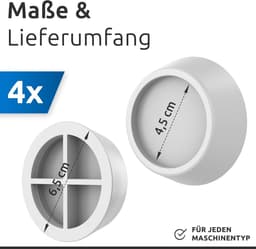 4 stuks - Trillingsdempers Wasmachine - Trillingsmat - Wasmachine dempers - Voetjes Droger - Demper - Anti Trillingsmat - Extra Dik - Wasmachine Verhoger - Pads - Anti Vibratie - Antislip Rubber - Voor Drogers, Vaatwassers, Antislip Voetjes - Wit — thumbnail 5