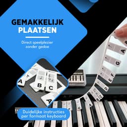 Finesse Siliconen Toetsenwijzer - Piano Stickers - Herbruikbaar Zonder Lijmresten - 32/37/49/54/61/88 — thumbnail 3