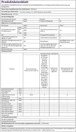 Stillstern - Mini-Koelkast - E - 45L - met Automatische Ontdooiing - Slot - Vriesvak - stil - ideaal voor keuken, kantoor, slaapkamer, hotels en kleine appartementen - Kleine koelkast - Minibar - Drankkoelkast — thumbnail 3