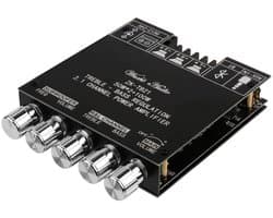 Krachtige 2.1 Kanaals Bluetooth Hi-Fi Audio Versterker Module met Bass en Treble Regeling - 100W Subwoofer Uitgang